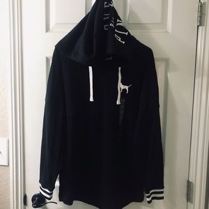 New Victoria’s Secret PINK Varsity French Terry Pullover Tunic Hoodie